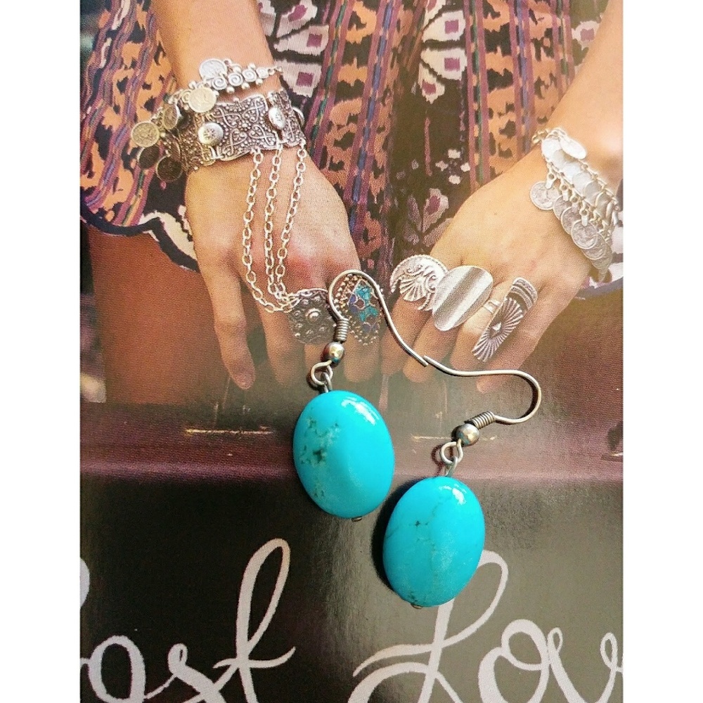 ⚜️ Real vintage turquoise earrings